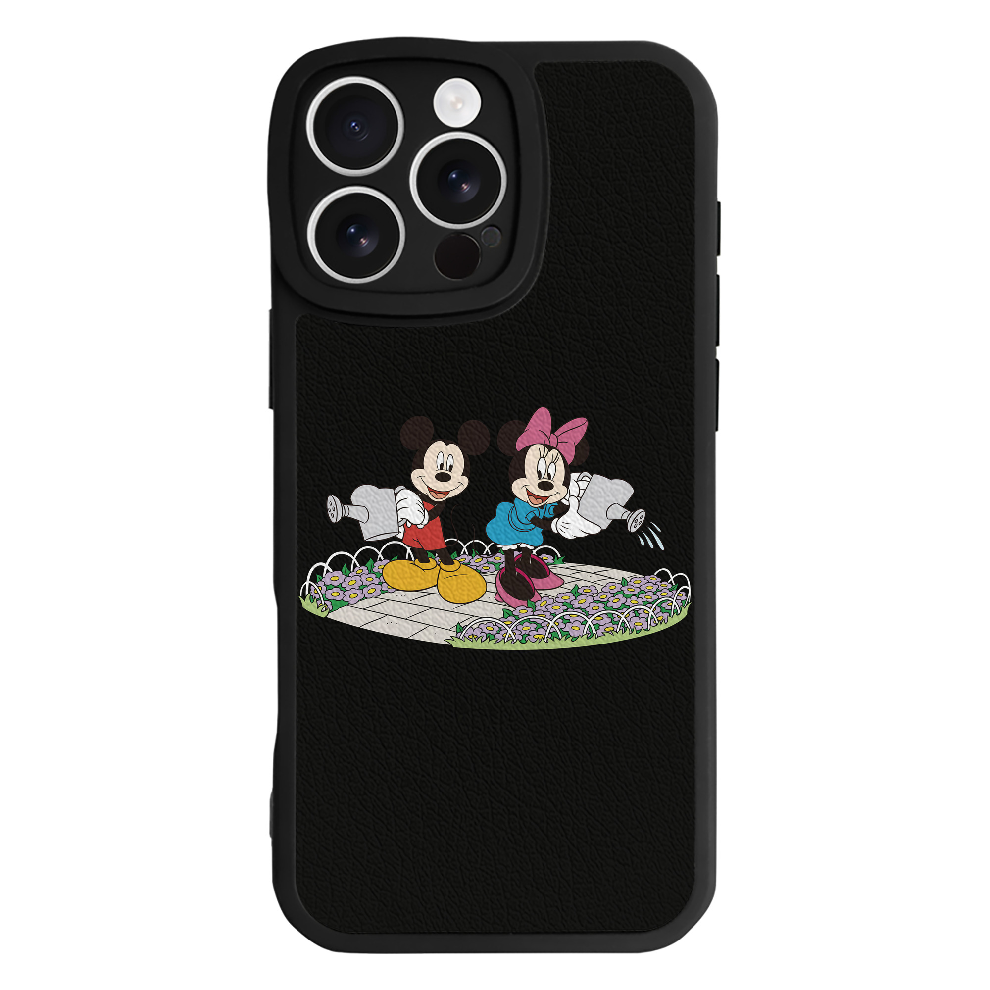 （画像用） ミッキーマウス Mickey Mouse 【iPhone 16シリーズ対応】シリコンスマホケース（レザー調） 材質：シリコン
